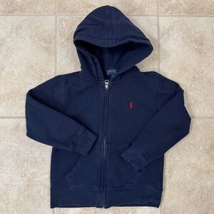 Polo Ralph Lauren Boys' Cotton Fleece Zip Up Hoodie
Size: 6
Color: Navy Blue
